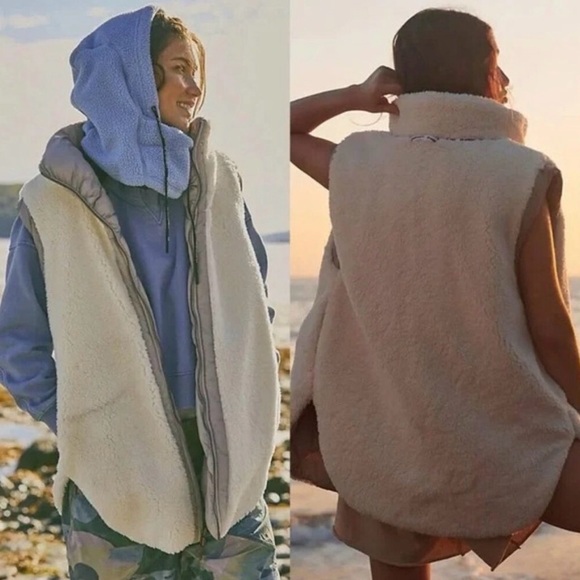 NWT Free People Venture On Reversible Quilted Vest Mauve Small - Picture 2 of 7